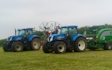 Wolds contracting with Round baler at Acklam