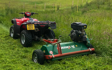 Ksm land services with Verge/flail Mower at Inverurie