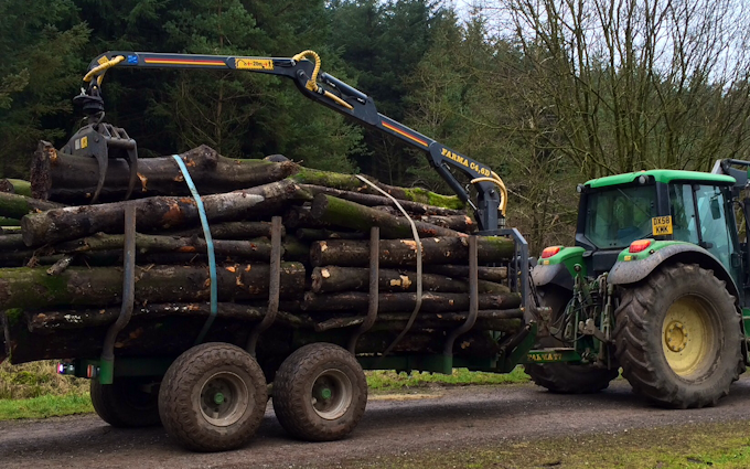 A c harris contracting  with Forwarder at Kingston Seymour