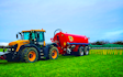 Edwards agricultural contracting with Slurry spreader/injector at Tibshelf