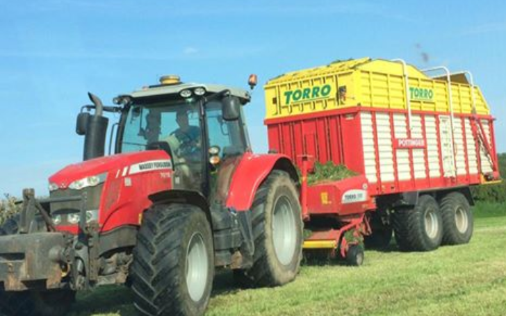 Bj rodenhurst with Forage harvester at Farlow