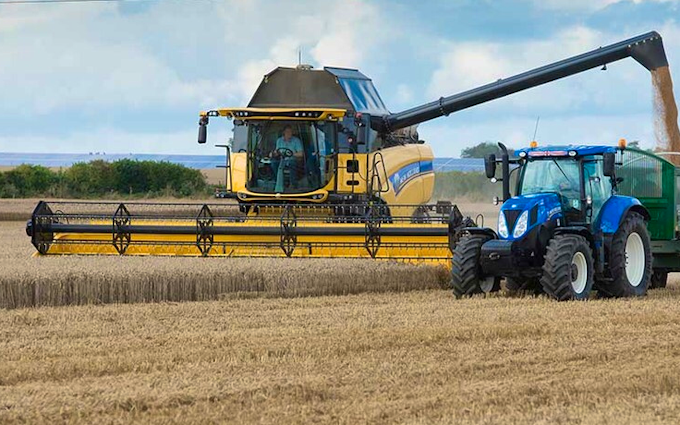 Bp combine harvesters ltd with Combine harvester at Walton Highway