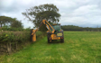 Simon shadrick contractors with Hedge cutter at Ashwater