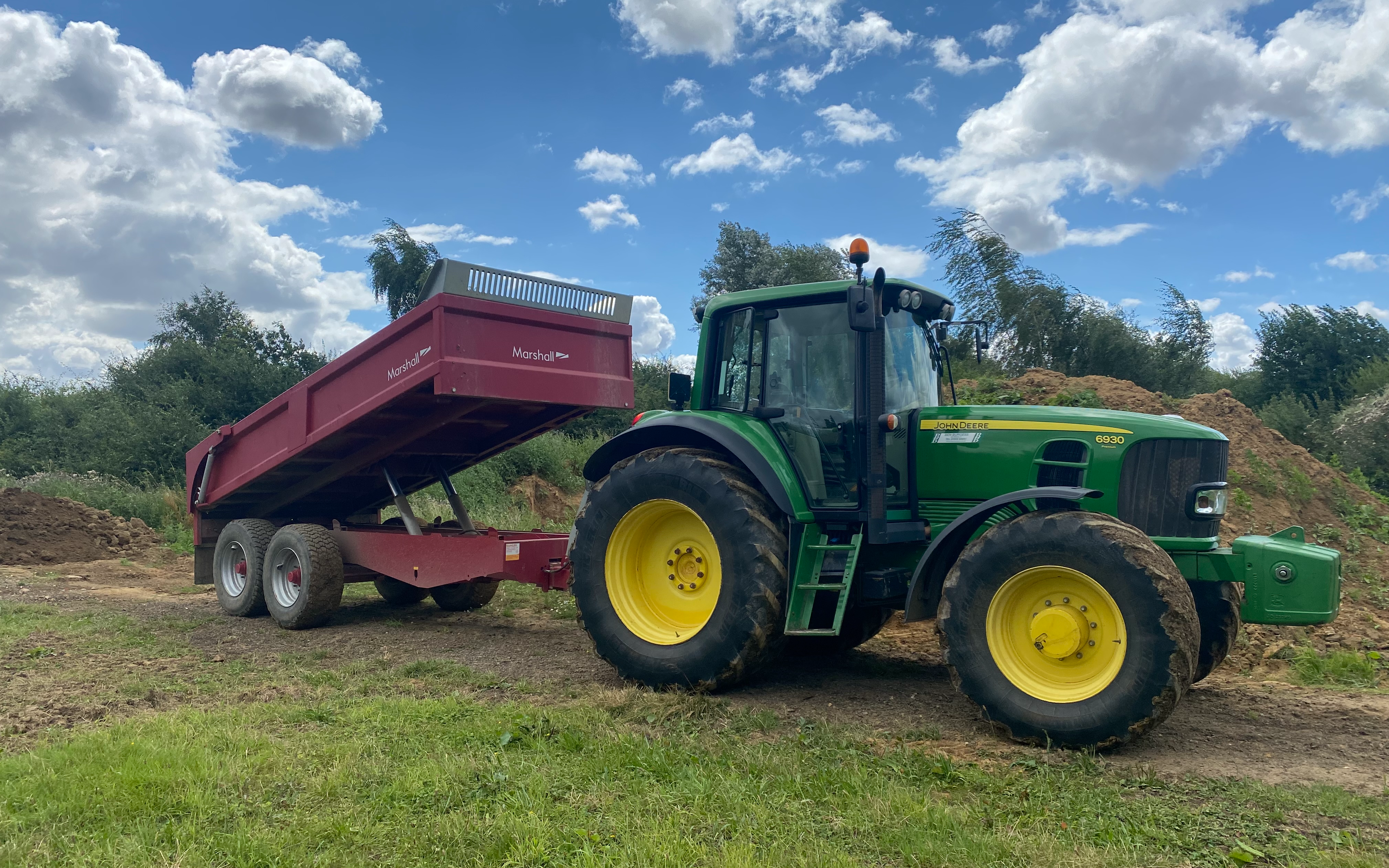 Peascliff farm contracting  with Dumper at Barkston
