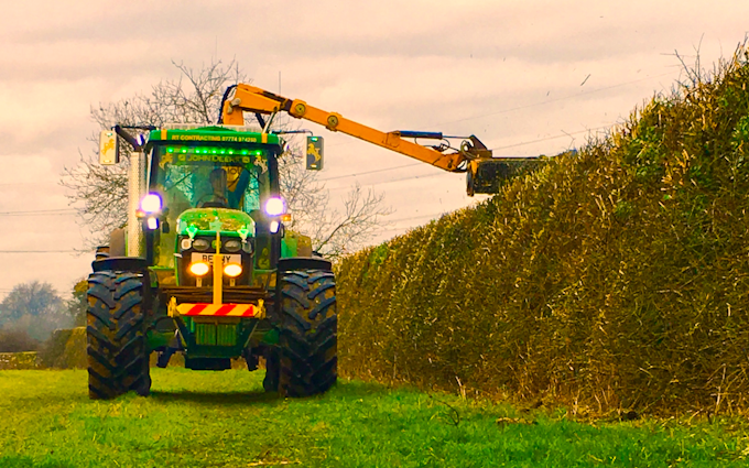 Hatts group with Hedge cutter at Rodmarton