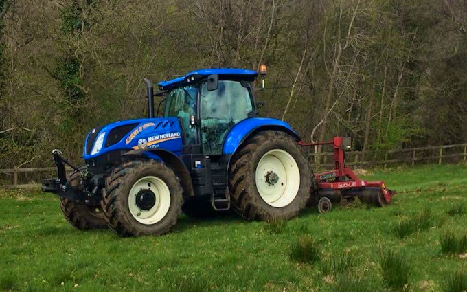 Allison's of liverton with Meadow aerator at Liverton