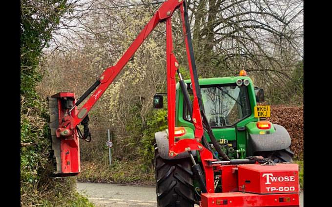 Chris blackman  with Hedge cutter at Streatley