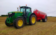 A & sj charlesworth farmers and contractors with Slurry spreader/injector at Loxley