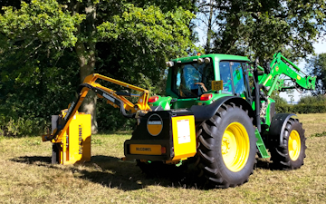 Rb agri services with Hedge cutter at New Alresford