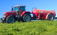 Mains of allanbuie farmers & contractors with Slurry spreader/injector at United Kingdom