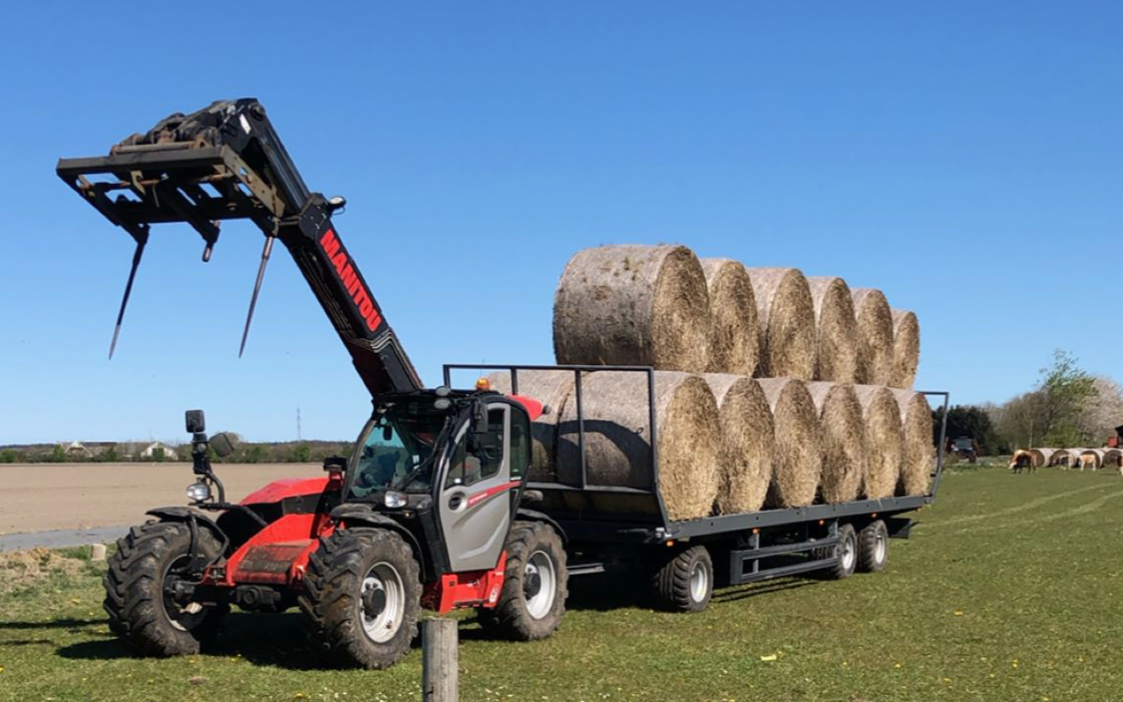 Sh service  med Halmvogn ved Brovst
