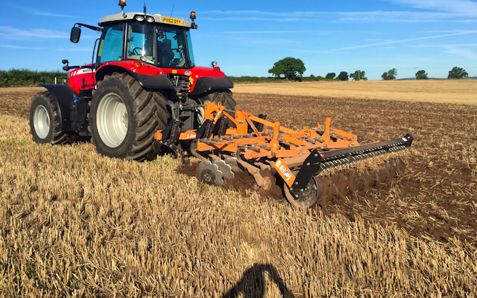 A j tatters  with Stubble cultivator at Piper Lane