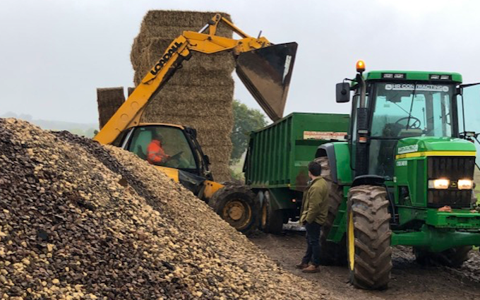 Hr contracting & sons with Hedge cutter at Bidford-on-Avon