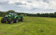 Belsham farming with Manure/waste spreader at United Kingdom