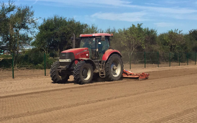 Ams contracting ltd with Tractor 100-200 hp at Birdham