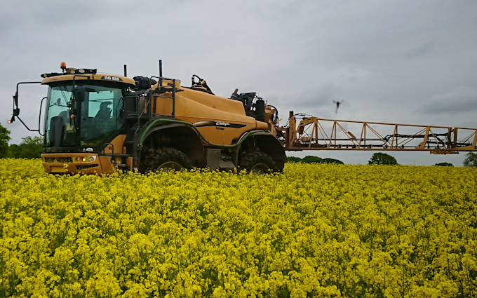J l davies contracting  with Self-propelled sprayer at Tushingham