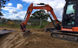 Neil chapman plant hire  with Excavator at Bushs Orchard