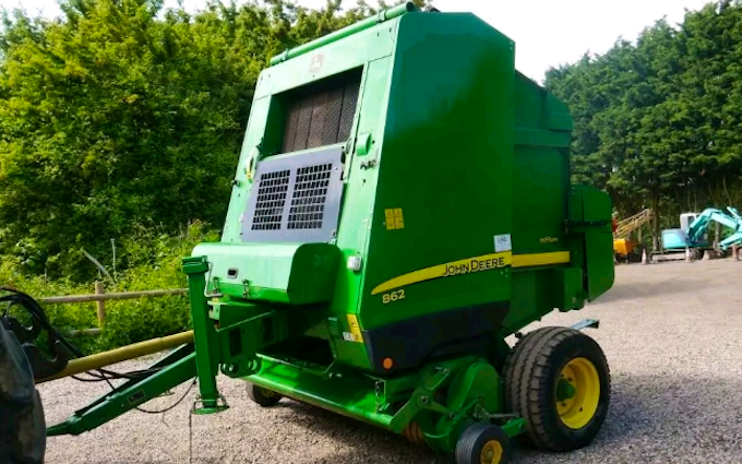 A j agriculture services  with Round baler at Blundeston