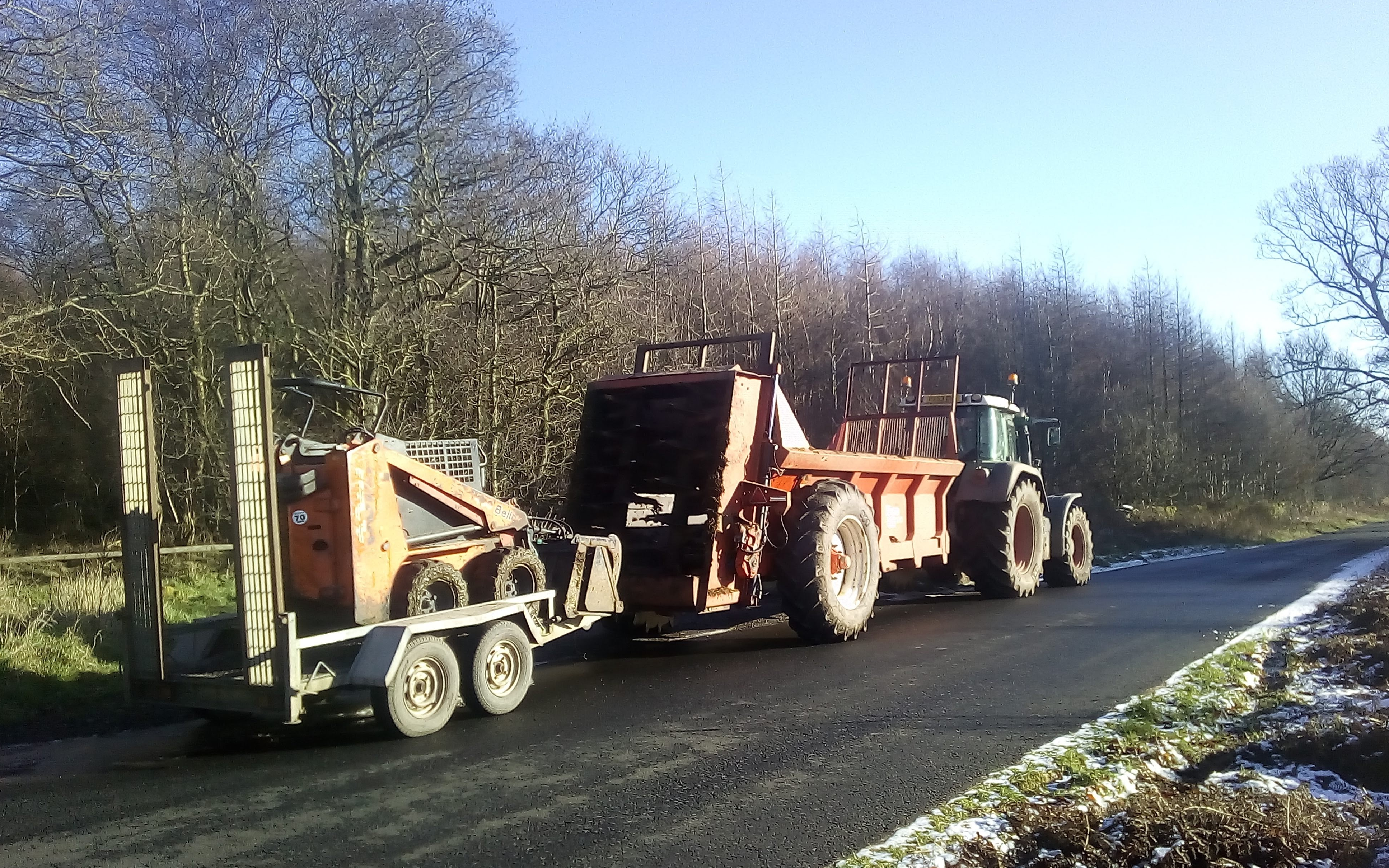 J.s.wilson with Manure/waste spreader at Aiketgate