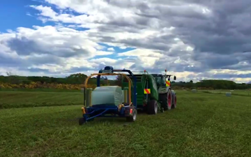 Bleeker ag services with Baler wrapper combination at Otaio