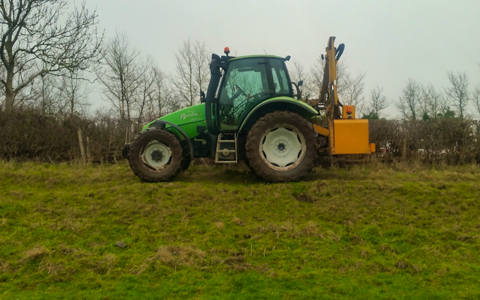 J m elson  with Hedge cutter at Rugby