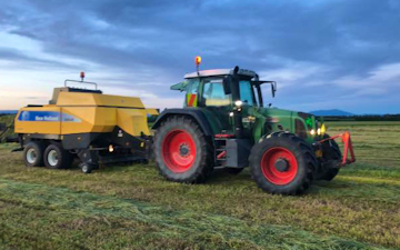 Haybaleman.co.nz with Large square baler at West Eyreton