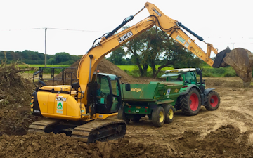 Ams contracting ltd with Excavator at Birdham