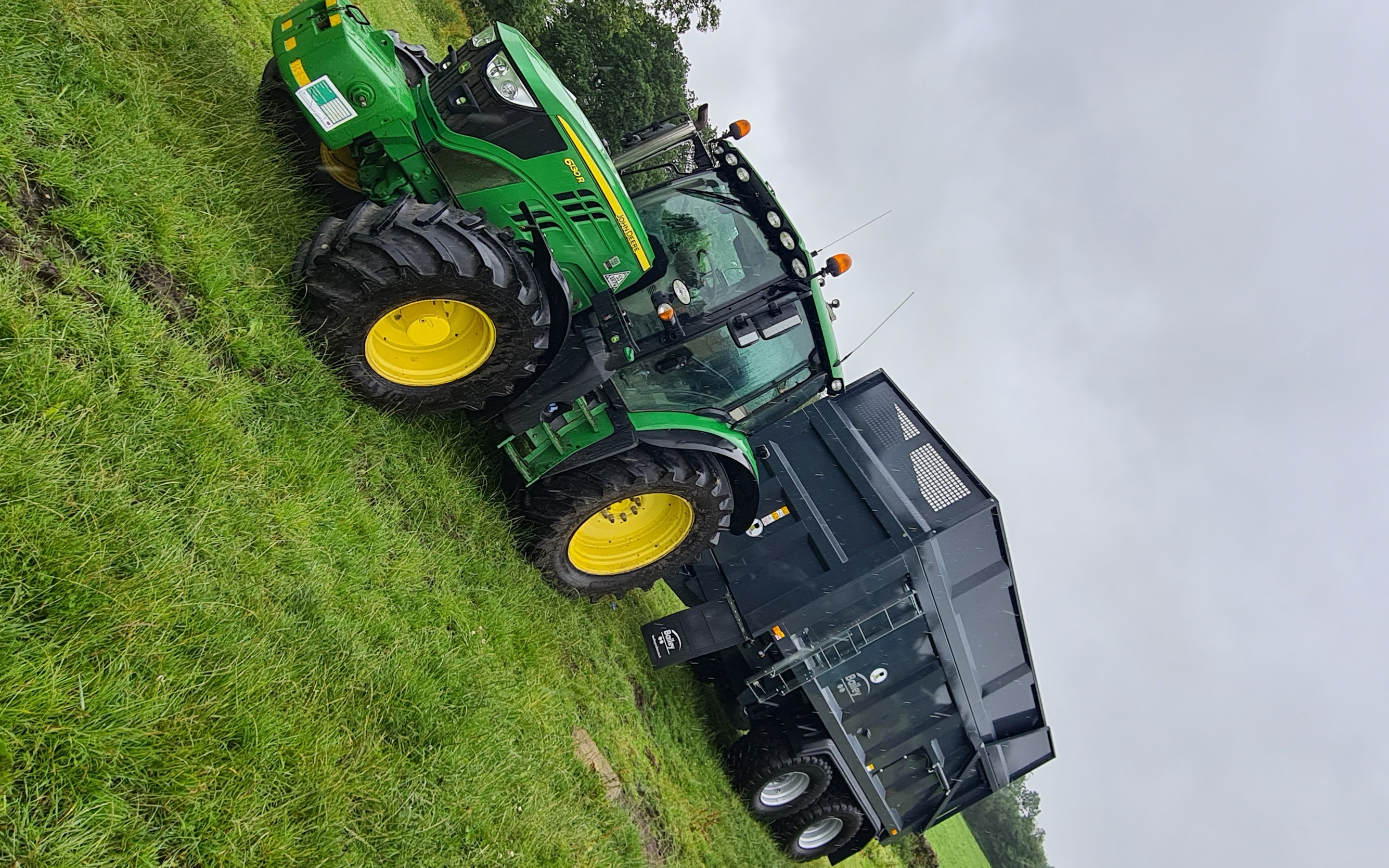 Shaun harvey with Silage/grain trailer at Colne