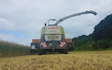 Bun symes contracting limited with Forage harvester at United Kingdom