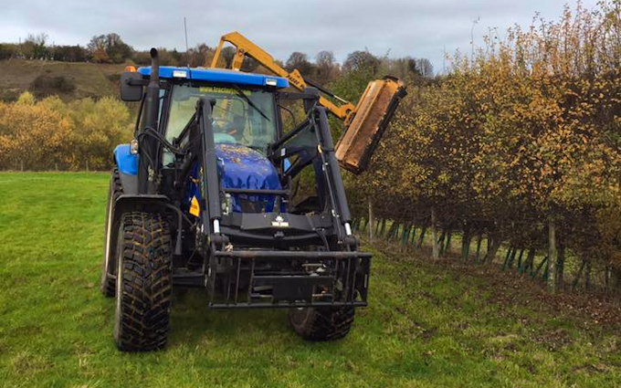 Tractorjon.com with Hedge cutter at United Kingdom