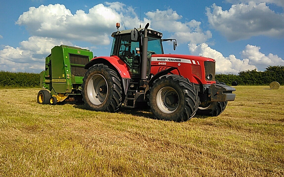 Hadfieldsmith @ sons with Round baler at United Kingdom