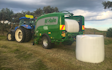 Johnstone contracting ltd with Round baler at Tokanui