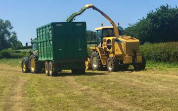 Ehj contracting  with Silage/grain trailer at United Kingdom