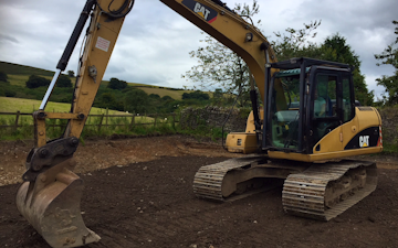Land and forestry ltd with Excavator at United Kingdom