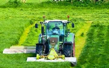 Agri serv with Mower at Scaftworth