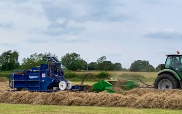 B d bedford agri with Small square baler at Honeysuckle Way
