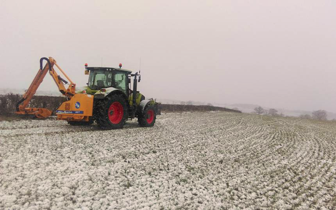 Jrh contracting with Hedge cutter at United Kingdom