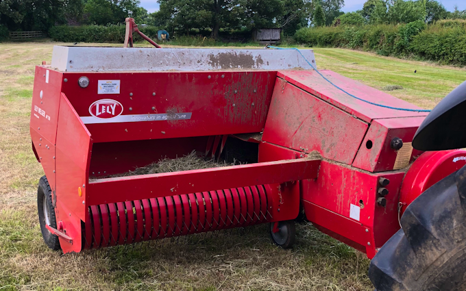 M & mw sandercock  with Small square baler at South Kilworth