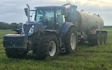 Harp contracting  with Slurry spreader/injector at Mavis Enderby