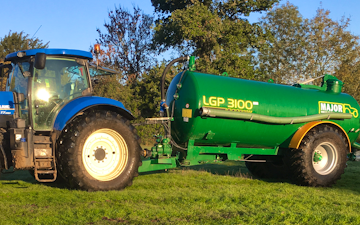 Zac bessell agricultural services with Slurry spreader/injector at United Kingdom