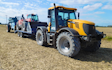 Jlr farm services with Lime spreader at Misterton