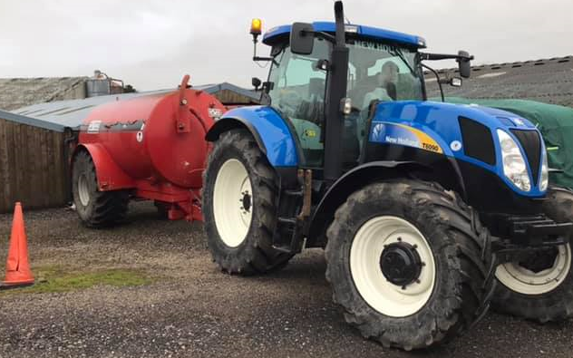Trafalgar contracting & hire with Slurry spreader/injector at Ackenthwaite