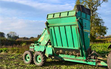Clarke farming and contracting  with Beet harvester at United Kingdom