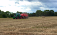 Cole agriculture  with Large square baler at Cranworth