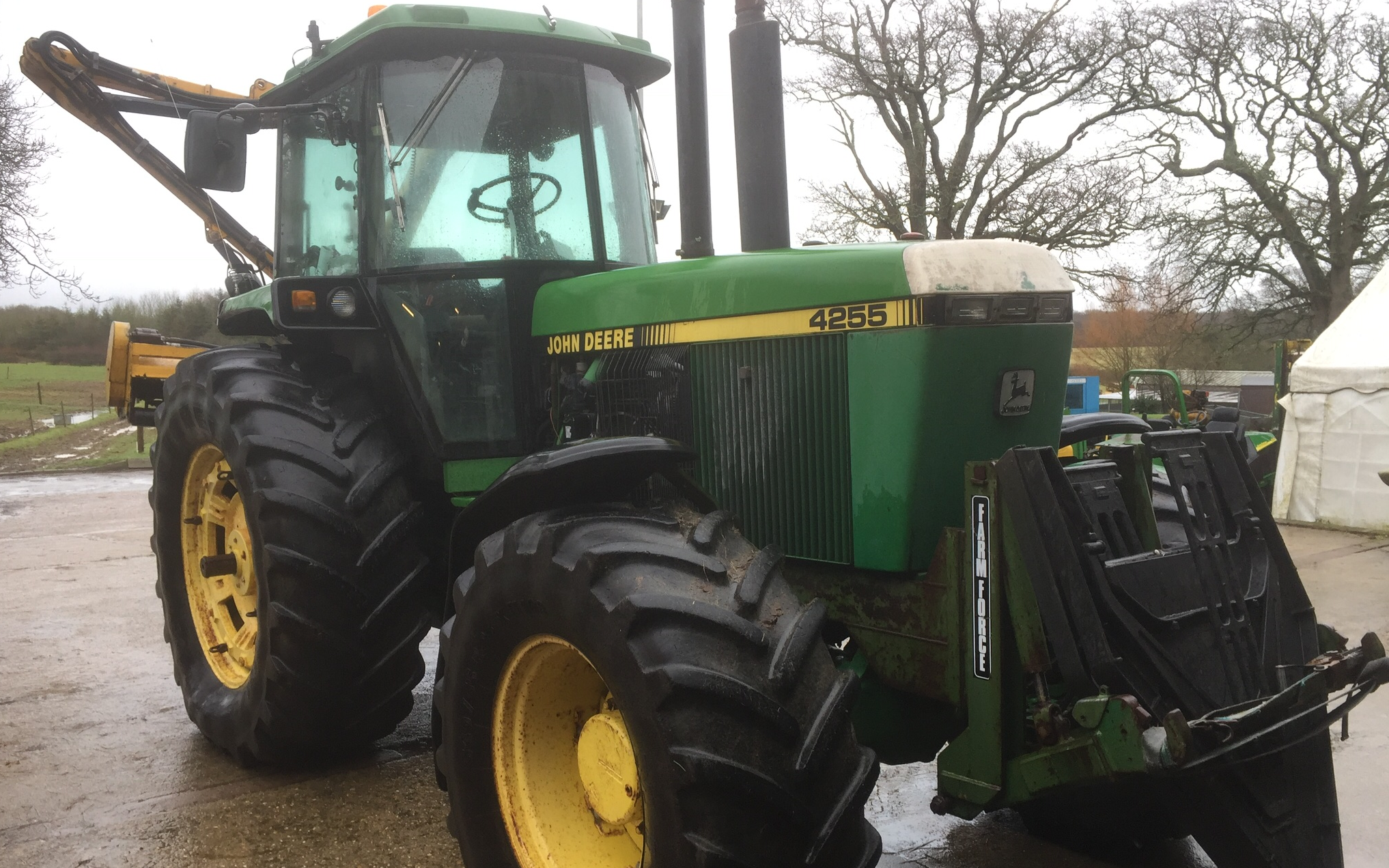 Laughton agricultural services with Hedge cutter at Laughton