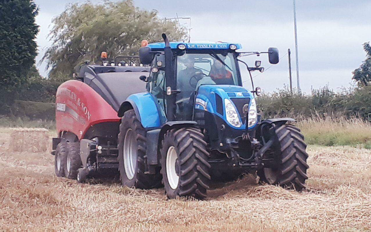 S.h tinsley with Large square baler at Bolsover