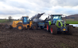 P.r, j.m & s.r houlston agricultural contractors with Manure/waste spreader at Glaisdale