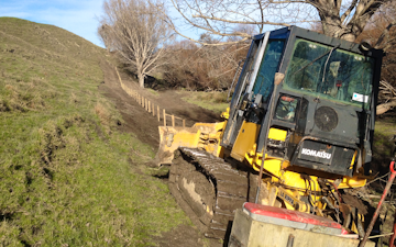 Kevin smith bulldozing with Bulldozer at Opaki