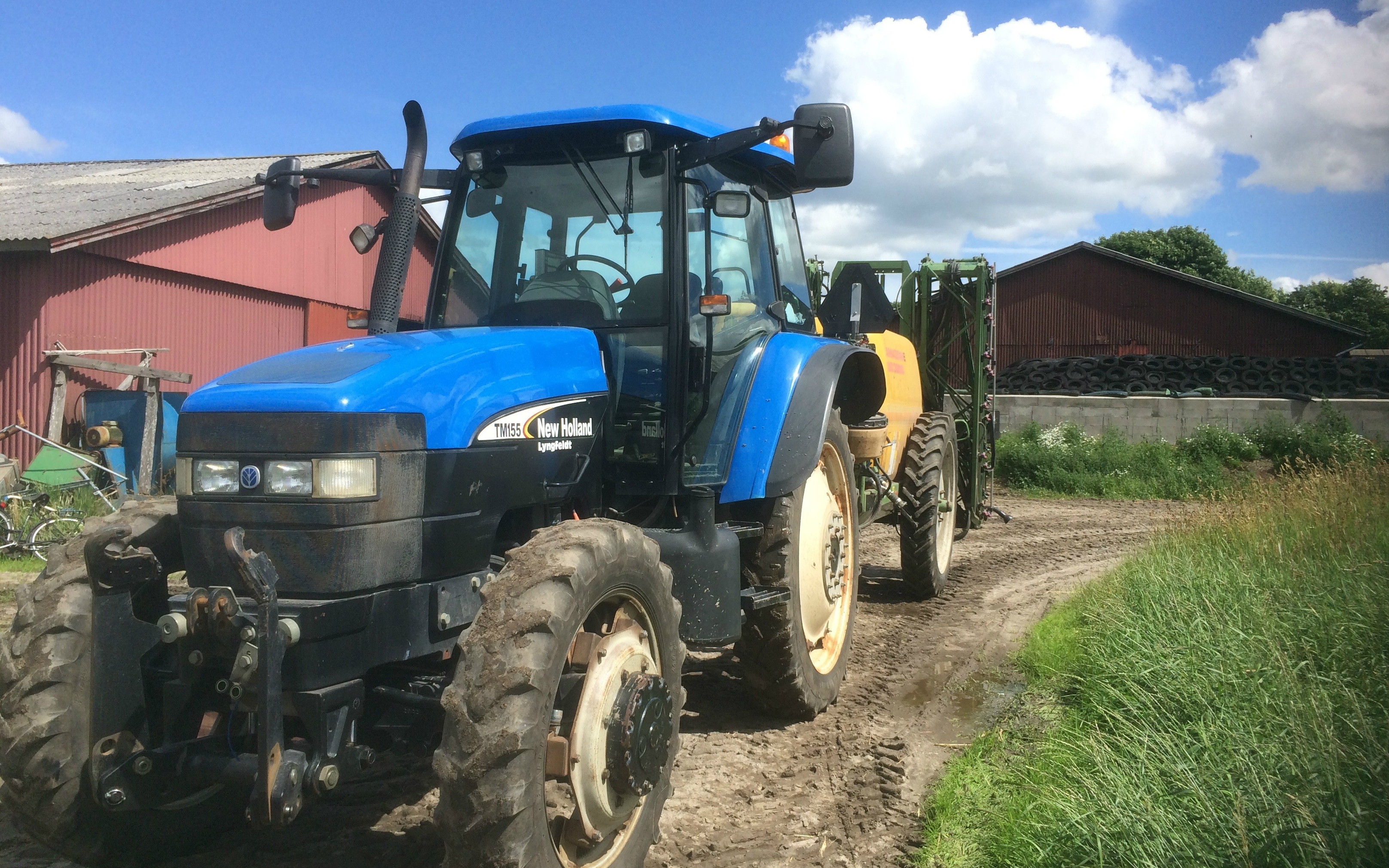 Jan derksen med Trailersprøjte ved Brørup
