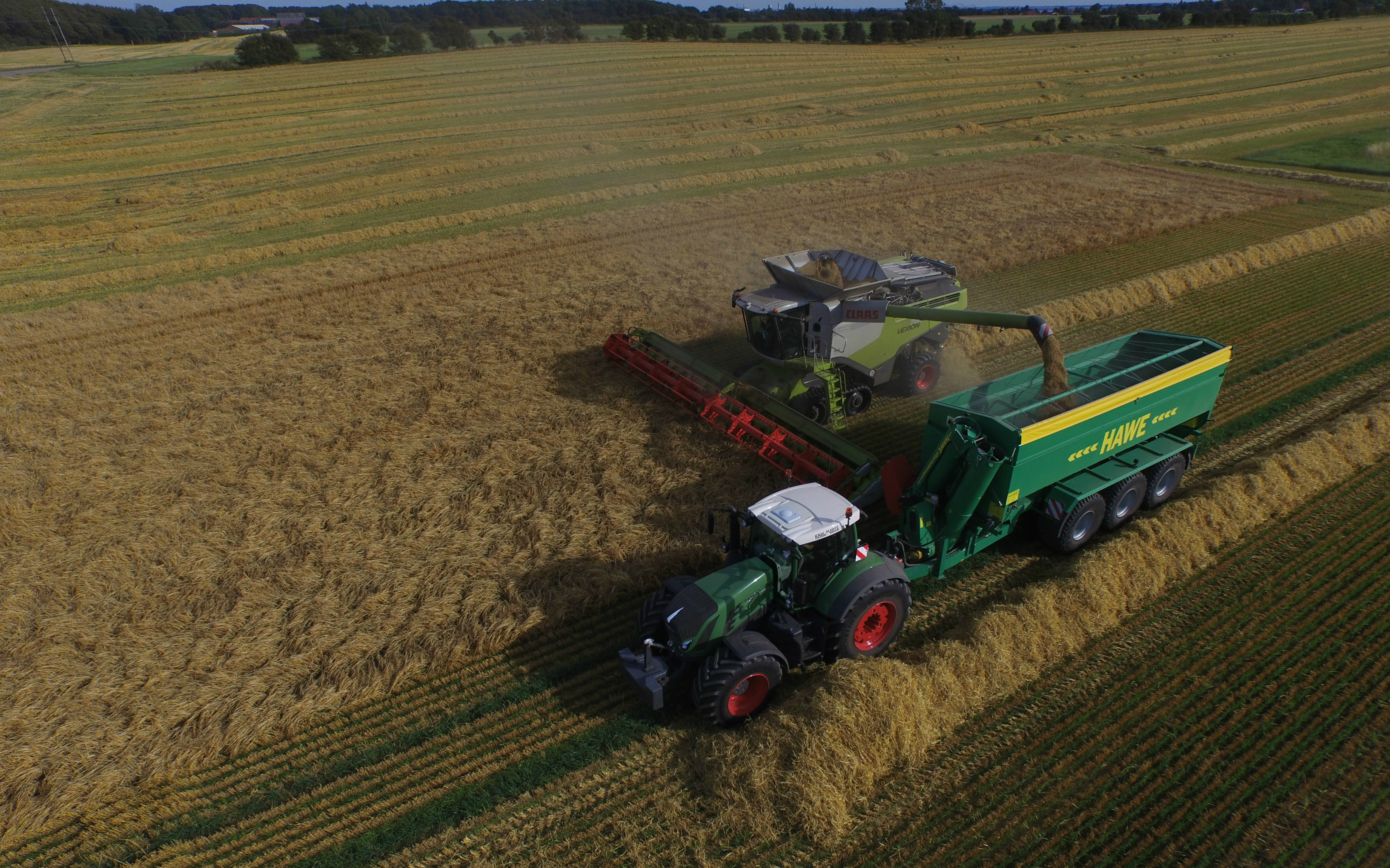 Rosenfeldt gods med Mejetærskning ved Vordingborg